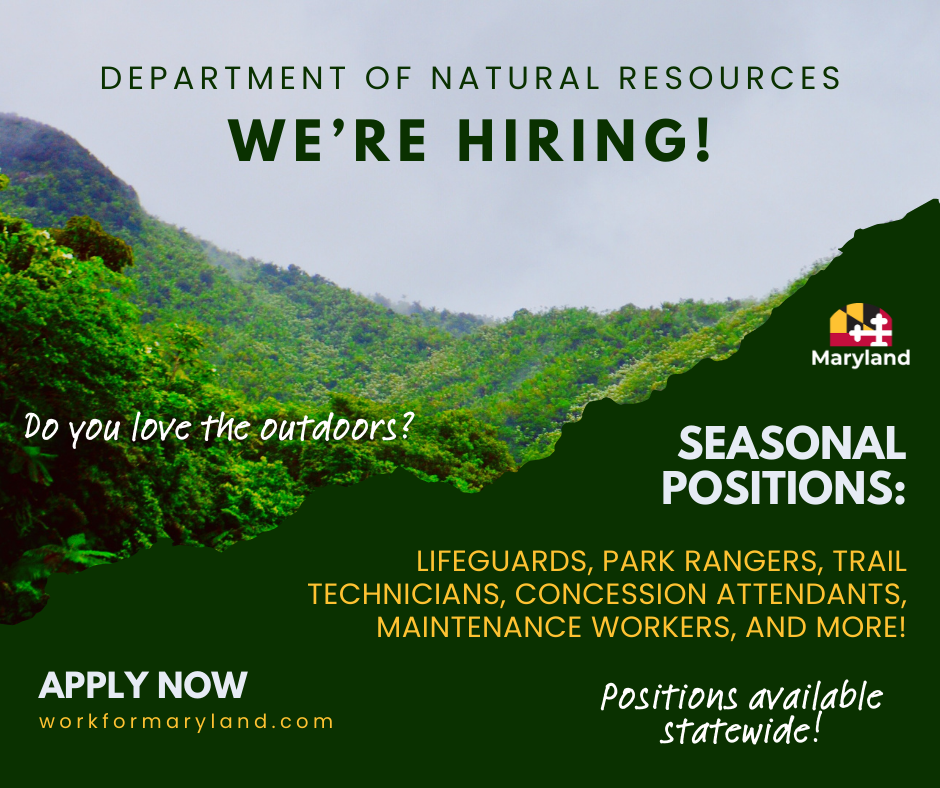 Do you love the outdoors? The Dept. of Natural Resources is Hiring Seasonal Positions across the state!